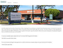 Tablet Screenshot of parkwestcc.com